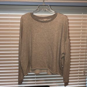 gray american eagle cropped sweatshirt !